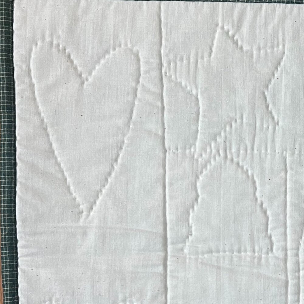 Handmade Hand Stitched Patchwork Appliqué Quilted Wall Hanging Table Topper - Picture 13 of 14